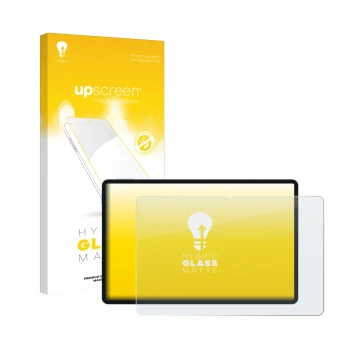 Parte frontale di una confezione del prodotto con il logo del marchio upscreen. Accanto è raffigurato il dispositivo Teclast P