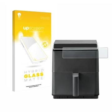 Parte frontale di una confezione del prodotto con il logo del marchio upscreen. Accanto è raffigurato il dispositivo Cosori CA