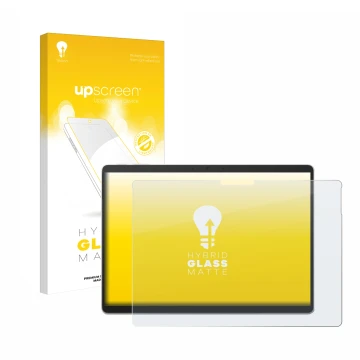 Parte frontale di una confezione del prodotto con il logo del marchio upscreen. Accanto è raffigurato il dispositivo Microsoft