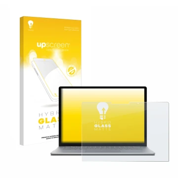 Parte frontale di una confezione del prodotto con il logo del marchio upscreen. Accanto è raffigurato il dispositivo Microsoft