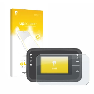 Parte frontale di una confezione del prodotto con il logo del marchio upscreen. Accanto è raffigurato il dispositivo Honda CB6