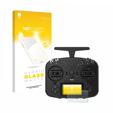 Parte frontale di una confezione del prodotto con il logo del marchio upscreen. Accanto è raffigurato il dispositivo FrSky TWI