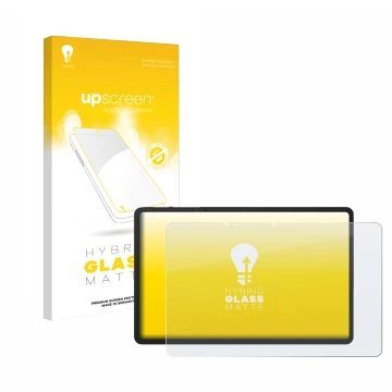 Parte frontale di una confezione del prodotto con il logo del marchio upscreen. Accanto è raffigurato il dispositivo TCL NxtPa