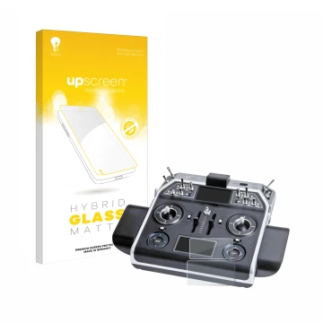 Parte frontale di una confezione del prodotto con il logo del marchio upscreen. Accanto è raffigurato il dispositivo Graupner 