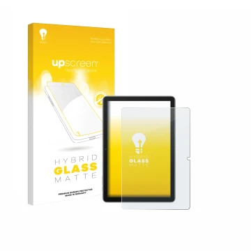 Parte frontale di una confezione del prodotto con il logo del marchio upscreen. Accanto è raffigurato il dispositivo Blackview