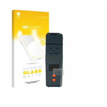 Parte frontale di una confezione del prodotto con il logo del marchio upscreen. Accanto è raffigurato il dispositivo Storz & B