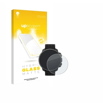 Parte frontale di una confezione del prodotto con il logo del marchio upscreen. Accanto è raffigurato il dispositivo Suunto Ve