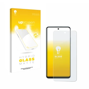 Parte frontale di una confezione del prodotto con il logo del marchio upscreen. Accanto è raffigurato il dispositivo Oppo A60 