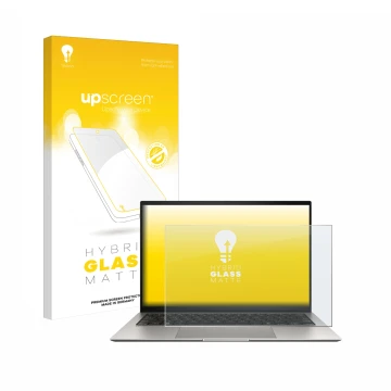 Parte frontale di una confezione del prodotto con il logo del marchio upscreen. Accanto è raffigurato il dispositivo ASUS ZenB