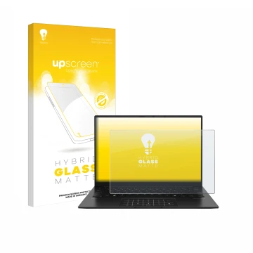 Parte frontale di una confezione del prodotto con il logo del marchio upscreen. Accanto è raffigurato il dispositivo ASUS ZenB