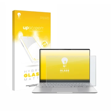 Parte frontale di una confezione del prodotto con il logo del marchio upscreen. Accanto è raffigurato il dispositivo ASUS Vivo