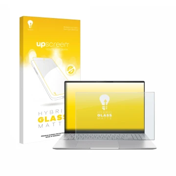 Parte frontale di una confezione del prodotto con il logo del marchio upscreen. Accanto è raffigurato il dispositivo ASUS Vivo