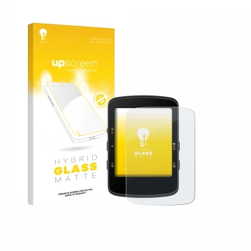 Parte frontale di una confezione del prodotto con il logo del marchio upscreen. Accanto è raffigurato il dispositivo Bryton Ri