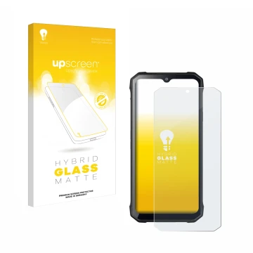 Parte frontale di una confezione del prodotto con il logo del marchio upscreen. Accanto è raffigurato il dispositivo Hotwav T7