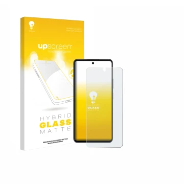 Parte frontale di una confezione del prodotto con il logo del marchio upscreen. Accanto è raffigurato il dispositivo Oppo A79 