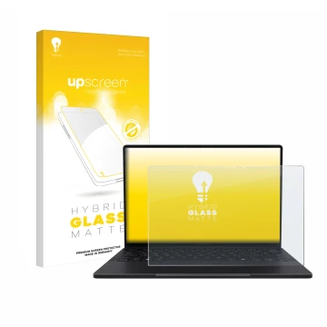 Parte frontale di una confezione del prodotto con il logo del marchio upscreen. Accanto è raffigurato il dispositivo ASUS ProA