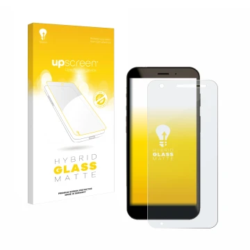 Parte frontale di una confezione del prodotto con il logo del marchio upscreen. Accanto è raffigurato il dispositivo Datalogic