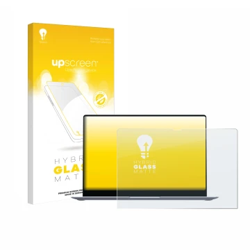 Parte frontale di una confezione del prodotto con il logo del marchio upscreen. Accanto è raffigurato il dispositivo Samsung G