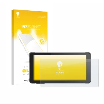 Parte frontale di una confezione del prodotto con il logo del marchio upscreen. Accanto è raffigurato il dispositivo Interphon