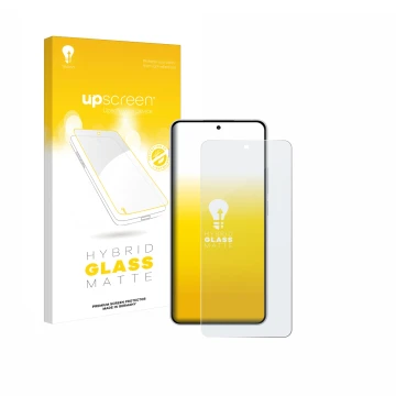 Parte frontale di una confezione del prodotto con il logo del marchio upscreen. Accanto è raffigurato il dispositivo OnePlus N