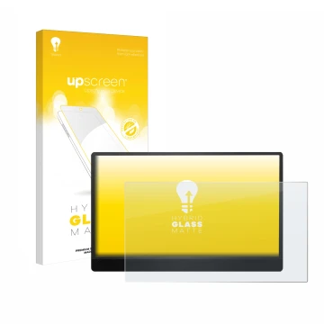 Parte frontale di una confezione del prodotto con il logo del marchio upscreen. Accanto è raffigurato il dispositivo MSI Pro M