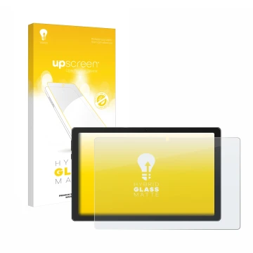 Parte frontale di una confezione del prodotto con il logo del marchio upscreen. Accanto è raffigurato il dispositivo HotLight 