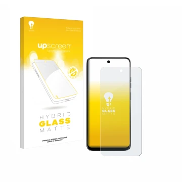 Parte frontale di una confezione del prodotto con il logo del marchio upscreen. Accanto è raffigurato il dispositivo Motorola 