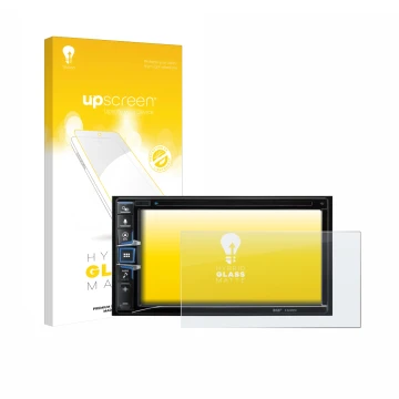 Parte frontale di una confezione del prodotto con il logo del marchio upscreen. Accanto è raffigurato il dispositivo Alpine IN