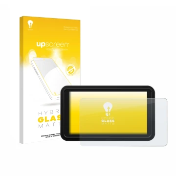 Parte frontale di una confezione del prodotto con il logo del marchio upscreen. Accanto è raffigurato il dispositivo Atomos Sh