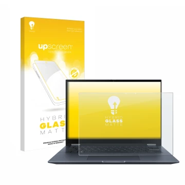 Parte frontale di una confezione del prodotto con il logo del marchio upscreen. Accanto è raffigurato il dispositivo ASUS Vivo