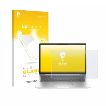Parte frontale di una confezione del prodotto con il logo del marchio upscreen. Accanto è raffigurato il dispositivo HP ProBoo