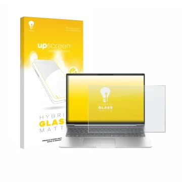 Parte frontale di una confezione del prodotto con il logo del marchio upscreen. Accanto è raffigurato il dispositivo HP ProBoo