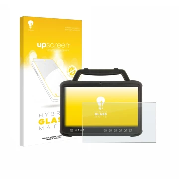 Parte frontale di una confezione del prodotto con il logo del marchio upscreen. Accanto è raffigurato il dispositivo Winmate M