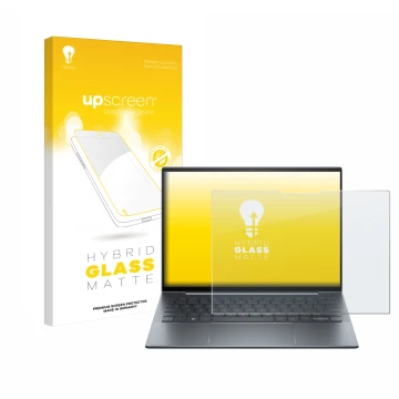 Parte frontale di una confezione del prodotto con il logo del marchio upscreen. Accanto è raffigurato il dispositivo HP Dragon