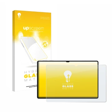 Parte frontale di una confezione del prodotto con il logo del marchio upscreen. Accanto è raffigurato il dispositivo Samsung G