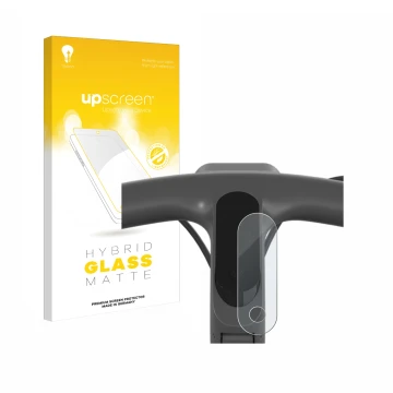 Parte frontale di una confezione del prodotto con il logo del marchio upscreen. Accanto è raffigurato il dispositivo Egret Ey 