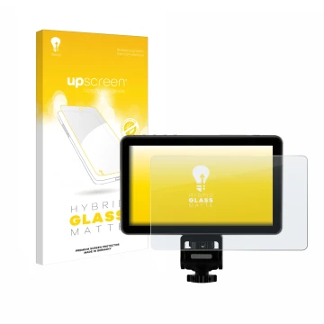 Parte frontale di una confezione del prodotto con il logo del marchio upscreen. Accanto è raffigurato il dispositivo Rollei Vi