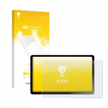 Parte frontale di una confezione del prodotto con il logo del marchio upscreen. Accanto è raffigurato il dispositivo HMD T21 c