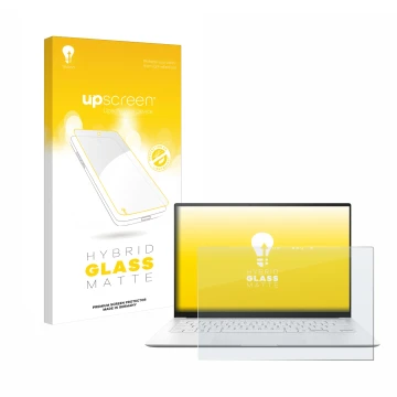 Parte frontale di una confezione del prodotto con il logo del marchio upscreen. Accanto è raffigurato il dispositivo ASUS ZenB