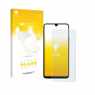 Parte frontale di una confezione del prodotto con il logo del marchio upscreen. Accanto è raffigurato il dispositivo Xiaomi Re