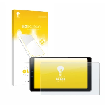 Parte frontale di una confezione del prodotto con il logo del marchio upscreen. Accanto è raffigurato il dispositivo Pioneer S