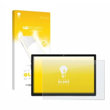 Parte frontale di una confezione del prodotto con il logo del marchio upscreen. Accanto è raffigurato il dispositivo Acepad A1