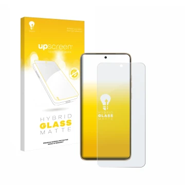 Parte frontale di una confezione del prodotto con il logo del marchio upscreen. Accanto è raffigurato il dispositivo Motorola 