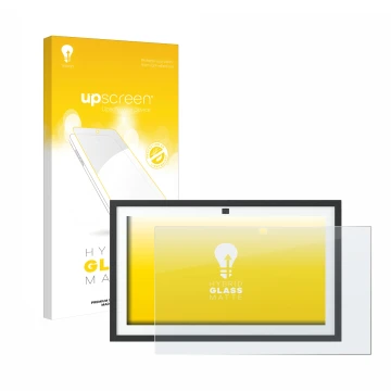 Parte frontale di una confezione del prodotto con il logo del marchio upscreen. Accanto è raffigurato il dispositivo Amazon Ec