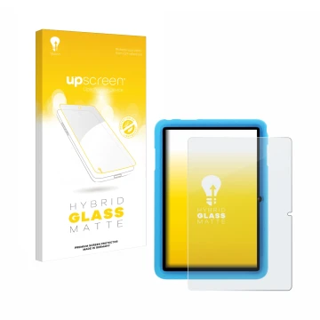 Parte frontale di una confezione del prodotto con il logo del marchio upscreen. Accanto è raffigurato il dispositivo Blackview