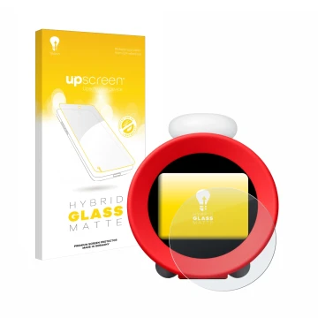 Parte frontale di una confezione del prodotto con il logo del marchio upscreen. Accanto è raffigurato il dispositivo Nintendo 