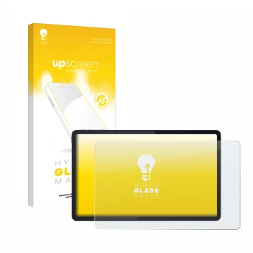 Parte frontale di una confezione del prodotto con il logo del marchio upscreen. Accanto è raffigurato il dispositivo Lenovo Ta