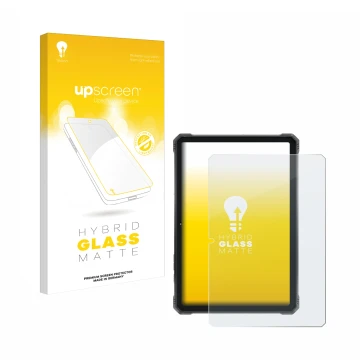 Parte frontale di una confezione del prodotto con il logo del marchio upscreen. Accanto è raffigurato il dispositivo Hotwav R9