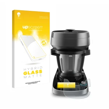 Parte frontale di una confezione del prodotto con il logo del marchio upscreen. Accanto è raffigurato il dispositivo Cecotec M