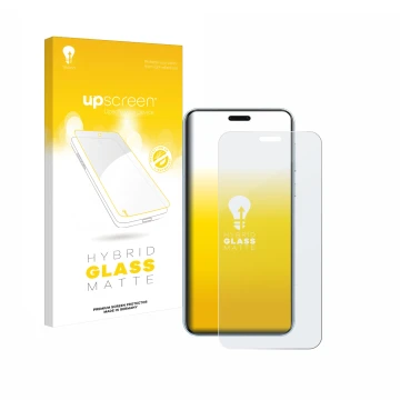 Parte frontale di una confezione del prodotto con il logo del marchio upscreen. Accanto è raffigurato il dispositivo Honor Mag